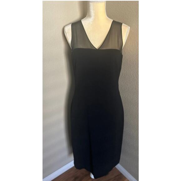 Ralph Lauren Cocktail Dress Wedding Guest Formal Midi Black 100% Silk Size 4 - Picture 1 of 10